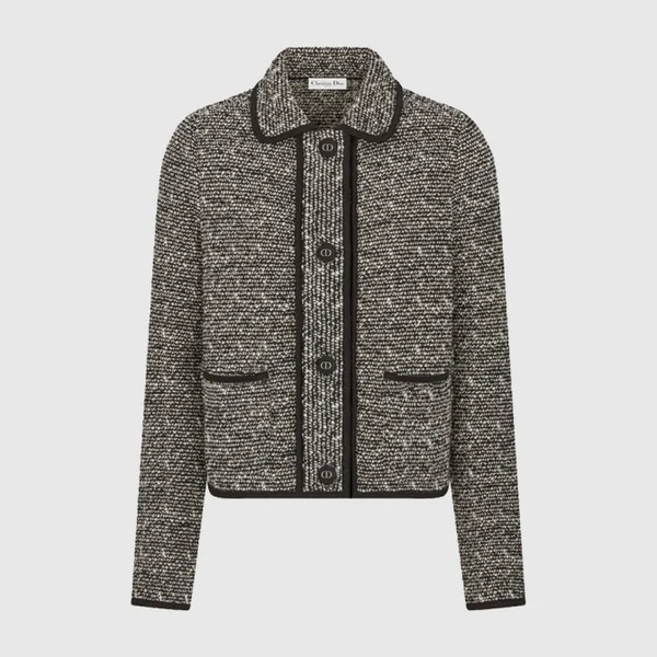 디올 울 블렌드 헤더 텍스처 니트 454V1